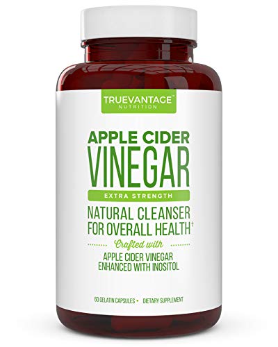 Apple Cider Vinegar Pills with Inositol- Supports Detox Cleanse, Natural Weight loss, Digestive Enzymes and Healthy Blood Sugar-All Natural Apple Cider Cleanse Keto Burner