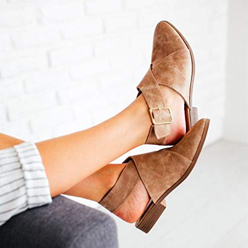 2 Sandals+THENLIAN+Pointed+Vintage+Fashion