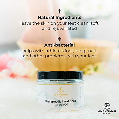 Tea Tree Oil Foot Soak with Epsom Salt. Helps Soak Away Athletes Foot
