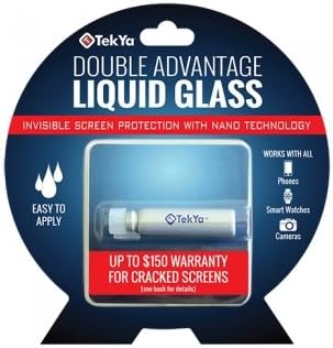 TekYaDouble Advantage Universal Liquid Glass Screen Protector - $150 Screen Replacement Guarantee - for Your Phone or Tablet - Retail Packaging