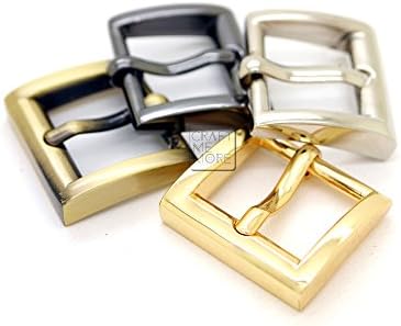 CRAFTMEmore Square Belt Buckle Single Prong Strap Buckles Findings Purse Making Accessories Fits 3/4 Inch Strap 4 pcs (Silver)