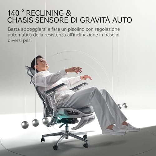 Hbada E3 Pro Ergonomic Office Desk Chair, with 3 Zone Dynamic Lumbar Support, 4D Adjustable Headboard, 6D Adjustable Armrests