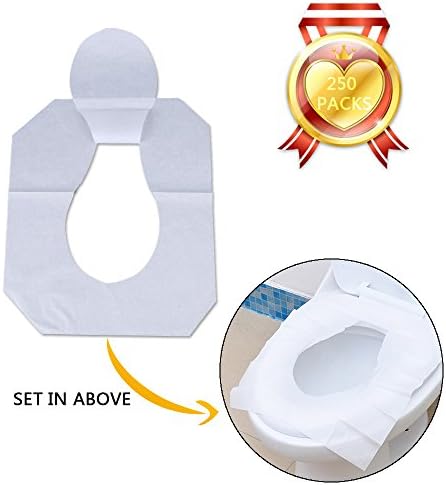Disposable Toilet Seat Cover, 250 PCS XYXtech Anti-bacterial Toilet pad, For The Old Kid Pregnant Mom (Soluble in water)