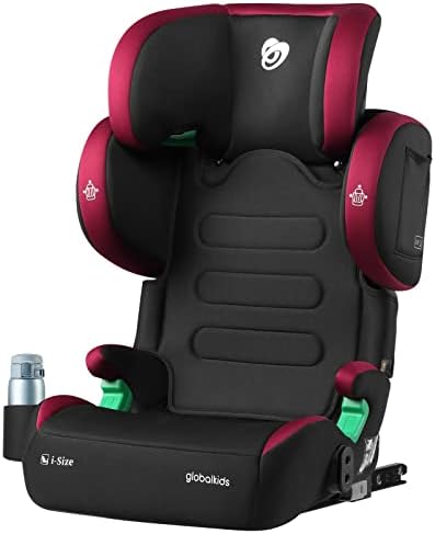 globalkids i-Size High Back Booster Car Seat Group 2/3 ISOFIX 15-36 kg Red Black