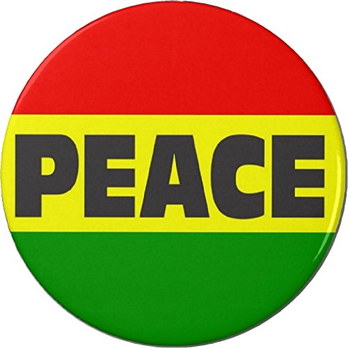 Rasta Peace Flag 2.25â€ Large Button Pin Jamaican Calypso Reggae Rastafarian