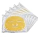 EZGO 10 Pieces 24K Gold Bio-Collagen Renewal Facial Mask, Collagen & Elastin Beauty Mask For Anti-Aging, Tighten Skin & Revitalize Skin (Gold)