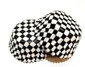 200 ct Checkered Racing Bakery Cupcake Cups - Bulk Price