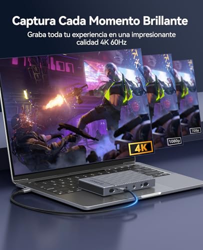ORICO HDMI Capture 4K@60Hz with Passthrough - HDR, VRR, Ultra Low Latency - Compatible with Switch, PS5/PS4, Xbox, Windows, Mac, Linux, Android