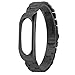 Sipring Replace Band Lightweight Stainless Steel Luxury Wristband Metal Ultrathin Strap For Xiaomi Mi Band 2 (Black)