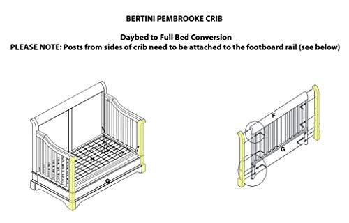 bertini pembrooke full bed conversion kit
