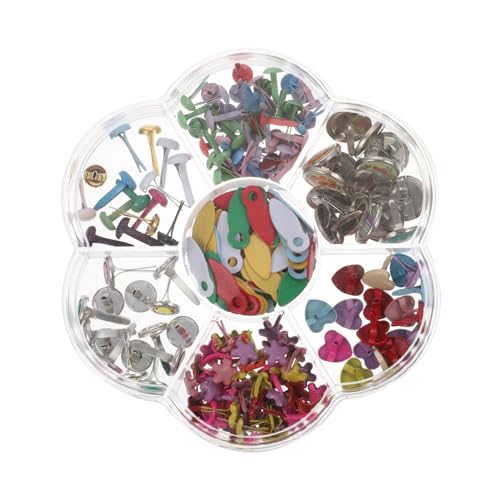 Gadpiparty Colorful Mixed Metal Brads for DIY Crafts of Handmade Fasteners Mini Design for Craft Projects and Creative Activities