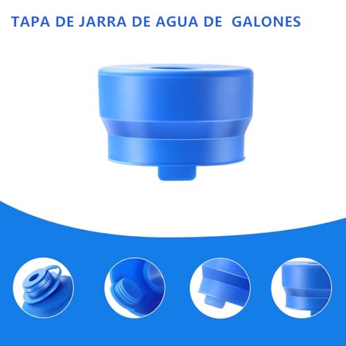 MXHIGO 3Pcs Tapa para Jarra de Botella de Galón, Tapa de Silicona para Dispensador de Agua Garrafón, Tapa de Repuesto para Bomba de Agua, Reutilizable, Para Botellas Estándar Rosca Corona de 5.5 cm
