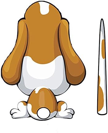 Car Rear Window Wiper Stickers Cartoon Funny Moving Tail Dog Stickers Car Stickers And Decals Reflective Windshield Sticker Car Styling (yellow)
