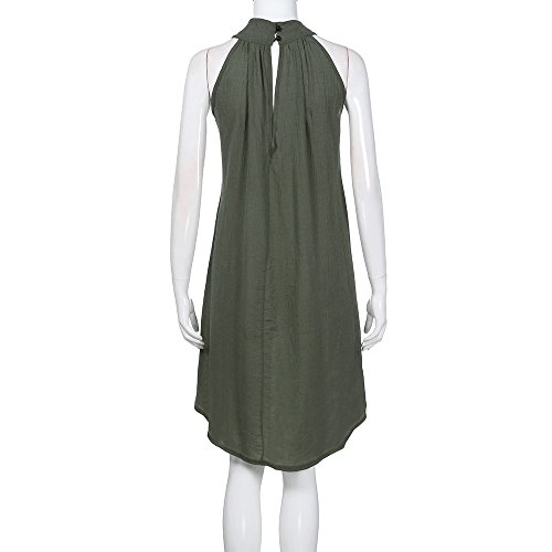 KIKOY Women's 3/4 Sleeve Vintage Boho A-Line Dress Casual Loose T-Shirt Dress