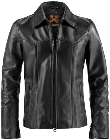 Soul Revolver The Wheelman Vintage Leather Jacket - Black - M