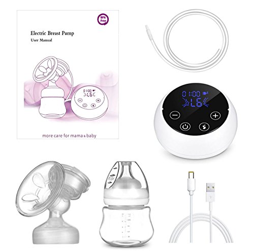 Raicy Electric Breast Pump, Pumping Breast Milk, Comfort Breastfeeding Portable Single Baby Breast Pump for Travel with HD LED Display