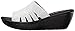Skechers Cali Women's Parallel-Milk And Honey Wedge Sandal,White/Silver,7.5 M US