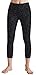 Oalka Women's Yoga Capris Running Pants Workout Leggings Dye-Black XL