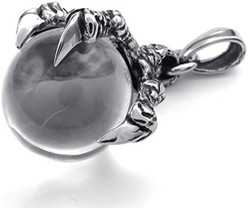 Mens Biker Gothic Dragon Claw Stainless Steel Pendant Necklace P1203,with Gift Bag