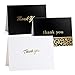 50 Gold Foil Thank You Cards Bulk - Thank You Notes - Blank Note Cards with Self Seal Envelopes - Perfect for Business, Wedding, Gift Cards, Graduation, Baby Shower, Funeral