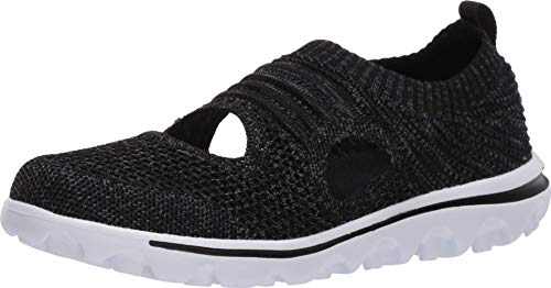 Propét Women's TravelActiv AVID Slip-On, Black, 6.5 Medium US