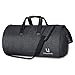 Carry on Garment Bag Large Duffel Bag Suit Travel Bag Weekend Bag Flight Bag with Shoe Pouch for Men Women (Black)
