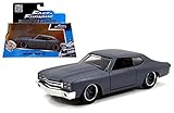 New 1:32 W/B Fast & Furious Dom's Matte Grey Chevrolet Chevelle SS Diecast Model Car By Jada Toys