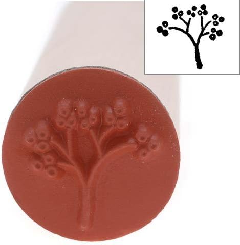 Wood Peg Mounted Rubber Stamp 3/4 Inch Mini Branch Design