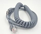 SinLoon Symbol Ls2208 USB Cable, USB A to RJ45 Coiled Spiral Extension Cable, Motorola Symbol Barcode Scanner Ls2208ap Ls1203 Ls4208 Ls4278 Ds6707 Ds6708 USB Cable,(10ft,3M)