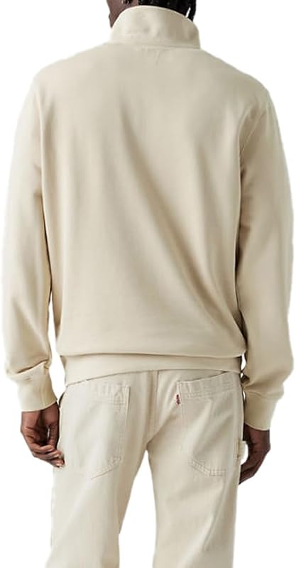 Sudadera Original para Hombre con Cremallera 1/4, Gris Claro, S