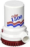 Rule 02 Marine Bilge Pump, 1500 GPH, Non-Automatic, 12 Volt