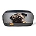 FOR U DESIGNS Grey Cute Pug Print Simple Durable Pen Bag Pencil Case for Girls