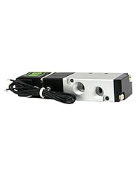 U.S. Solid válvula de solenoide eléctrica de 2 posiciones y 5 vías, NPT, para neumática, de 0,12 pulgadas, 12 V, DC