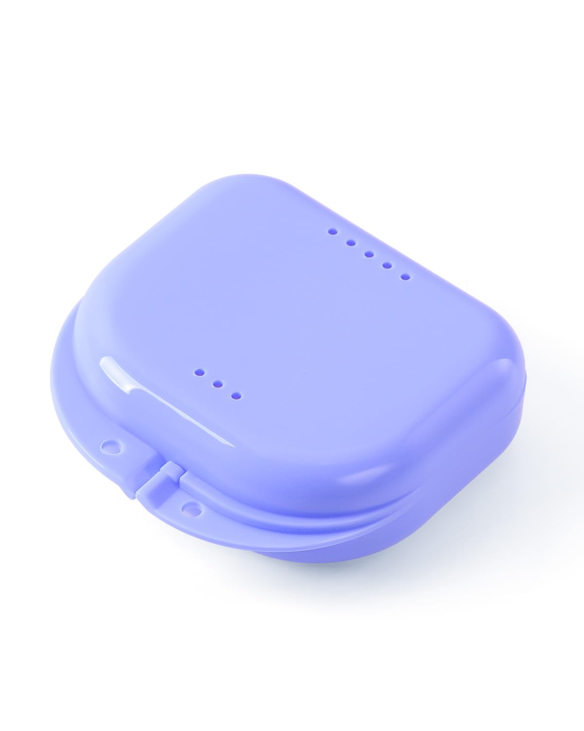 Photo 1 of JMU Retainer Case with Vent Holes, Mouth Guard Case Dental Storage Container (Purple)