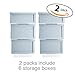 LuxorWare 3 Piece Storage Bins home Organizer for Kids Toys, Clothes & Kitchen food (Gray(S),Gray(M),Gray(L)X 2set)