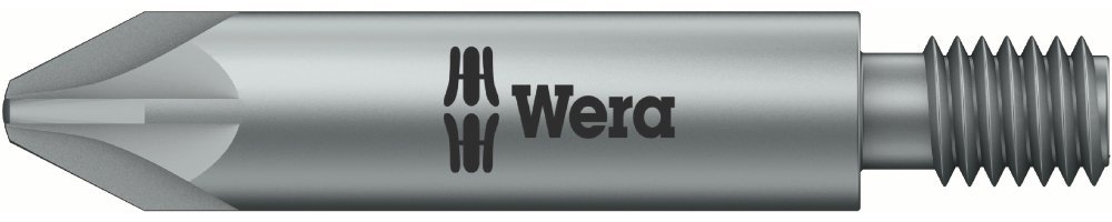 Wera 05065167001 2 x 35 mm 855/15 M 6 x PZ Bits for Pozidriv Threaded - Silver