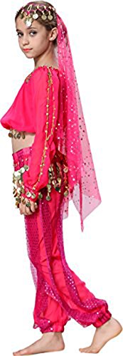 Fairycece Kids Belly Dance Harem Pants 3T 4T 4 Hot Pink