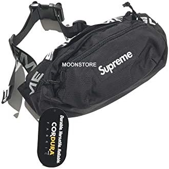 HypeOutlet Streetwear Dope Fanny Pack Super Cool Outfit Fashion Embroidery Straps Waist Bag Black