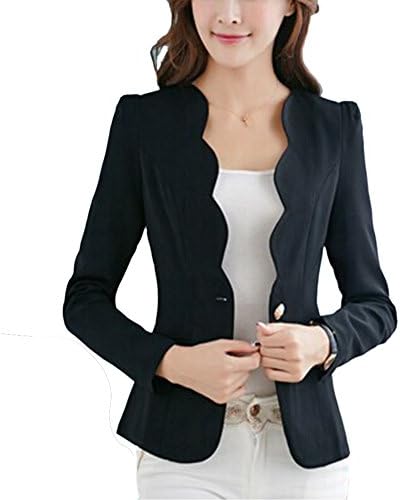 Fedi Apparel Women's Long Sleeve One Button Blazer OL Jacket Coats Slim Shirts