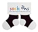 Sock Ons Keep Baby Infant Socks On, 0-6 Months (Black)