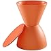 Modway Haste Contemporary Modern Hourglass Accent Stool in Orange