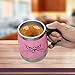 LEADNOVO Update Self Stirring Mug Auto Self Mixing Stainless Steel Cup for Bulletproof/Keto Coffee/Tea/Hot Chocolate/Milk/Cocoa Protein Shaker Mug for Office/Kitchen/Travel/Home -450ml/15.2oz (Pink)