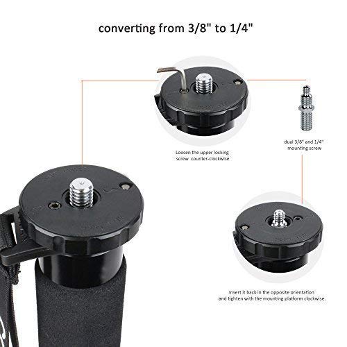 Video Monopod with Feet for DSLR Fluid Head Coman KX3131 2 in 1 Tripod and Monopod Combo for Camera