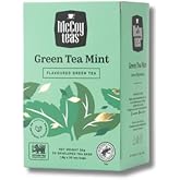 McCoy Teas Green Mint Tea Bags Individually Wrapped Collection Flavored Green Tea with Premium Tea from Sri Lanka, 20 Enveloped Double Chamber Pack of 01)