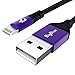 6.6ft BigBlue MFi Certified Fits Lifeproof Case, Ultra High Strength Lightning Cable For iPhone 7 iPad Pro iPod Pill+ And More (Dark Purple)