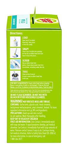 SCOTCH-BRITE DISPOSABLE TOILET SCRUBBER REFILLS, REMOVES RUST & HARD WATER STAINS, 10 DISPOSABLE REFILLS BLUE