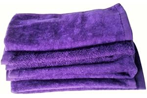 Show Car Guys 4 Pack 11" x18" Purple Fingertip Towels 100% Cotton- Terry-Velour