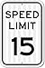Speed Limit 15 MPH Sign, 12x18 Inches, 3M EGP Reflective .063 Aluminum, Fade Resistant, Made in USA