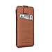 iPhone X Case, QIALINO Genuine Leather Strong Protective Cover Card Holder iPhone X Wallet Case with Top Opening (for in-Ear Headphones Enjoy When Runing), Slim for Apple iPhone X, Brown