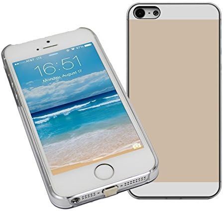 [1A Upgrade] OSSU iPhone 5 5S SE Qi Wireless Charging Receiver Phone Case Charger Back Cover with Flexible Lightning Connector (Gold)